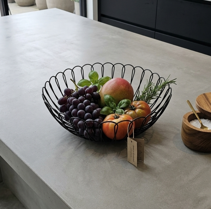 Metal Fruit Basket - Black