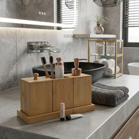 Bamboo 3pc Bathroom Set