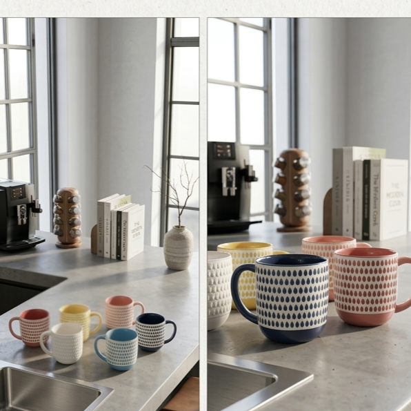 400ml Tea/Coffee Mug Drops - Set of 6