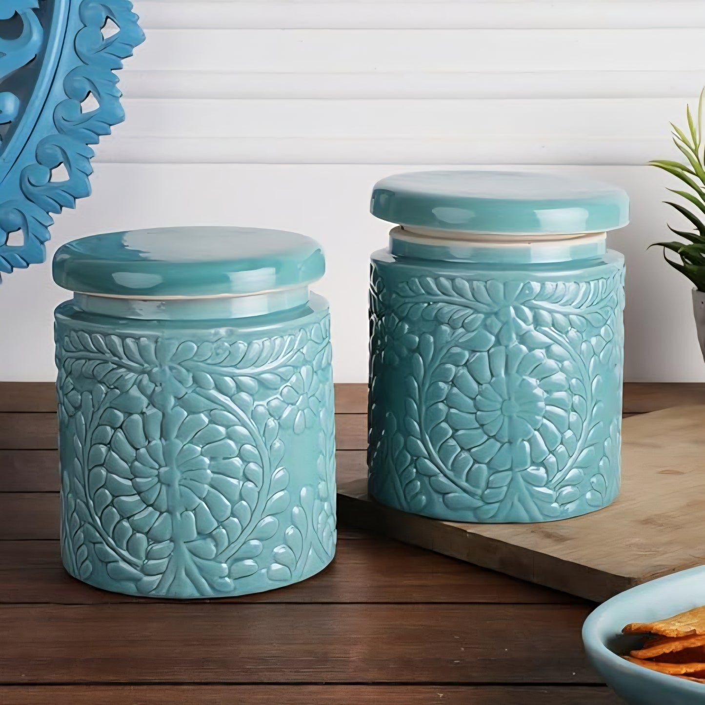 Ceramic Jar - Blue