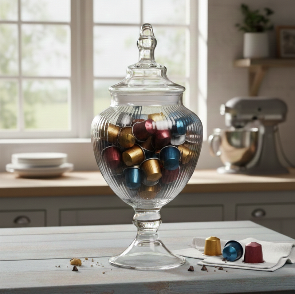Decorative Glass Jar - Lined