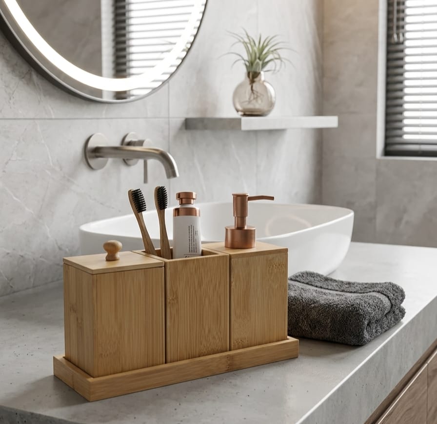 Bamboo 3pc Bathroom Set