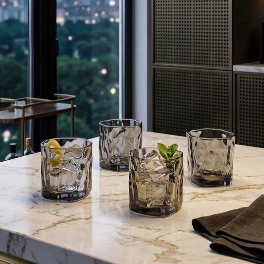 280ml Grey Glass Pack of 4