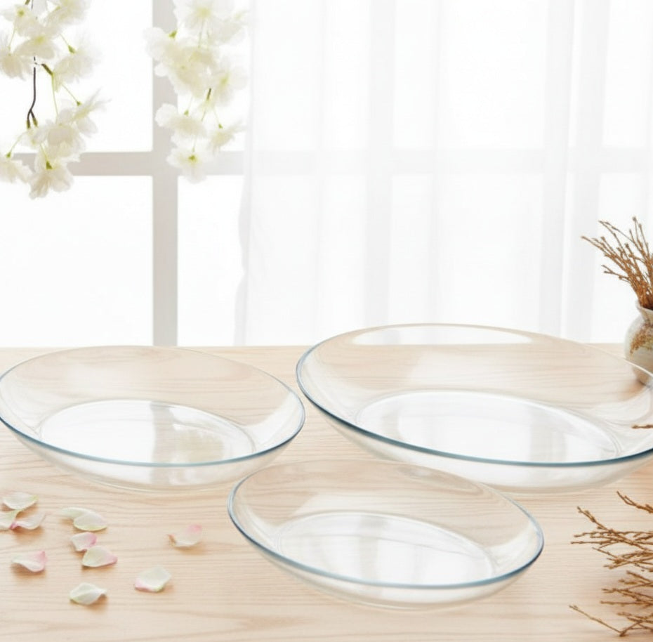 Set of 3 Glass Plates