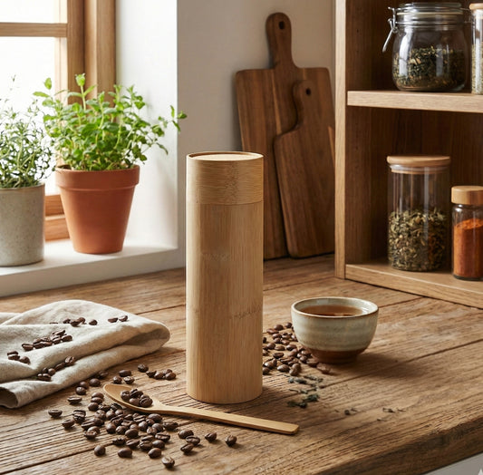 Bamboo Tin with Spoon