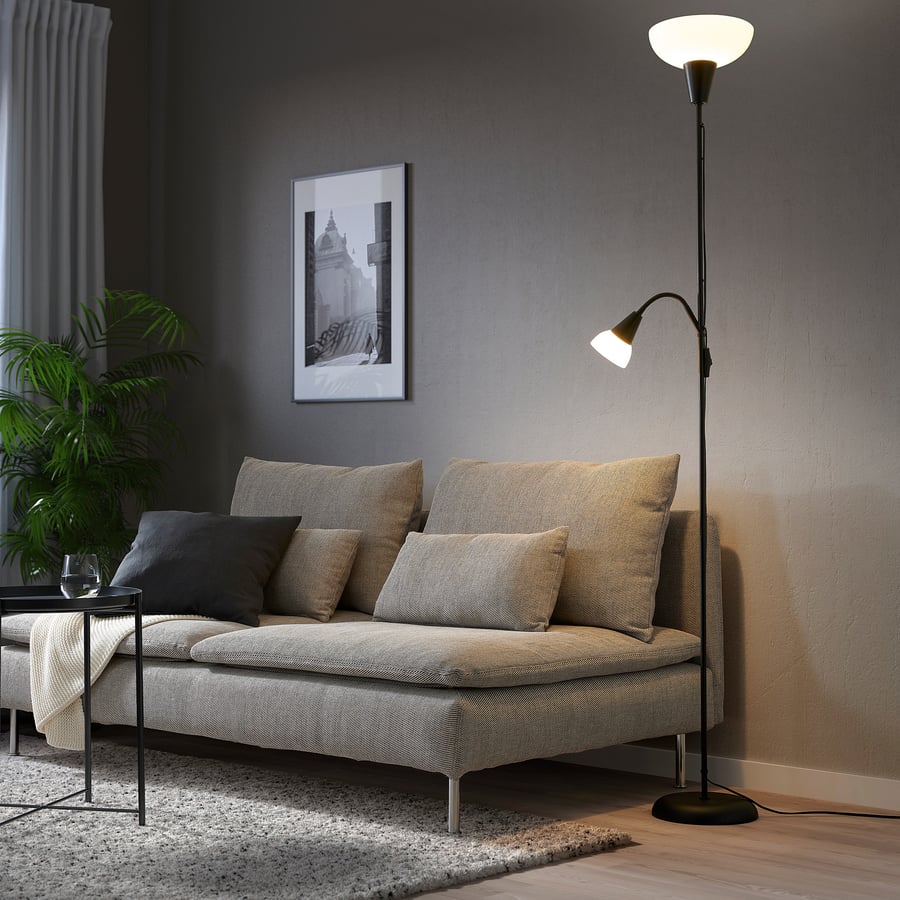 Floor Uplighter Lamp With Reading Light
