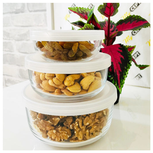 Glass Food Container - Set of 3
