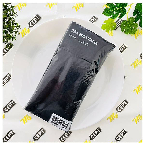 Paper Napkin Black - Pack of 25