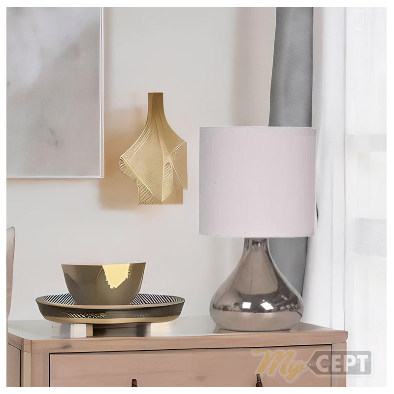 Ceramic Table Lamp - Silver