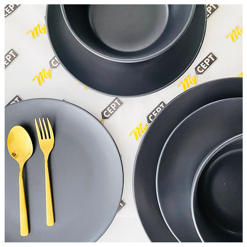 24-Pc Dinner Set - Black