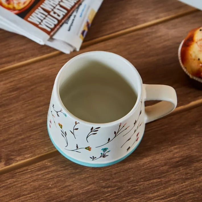 384ml Tea/Coffee Mug - Floral Blue