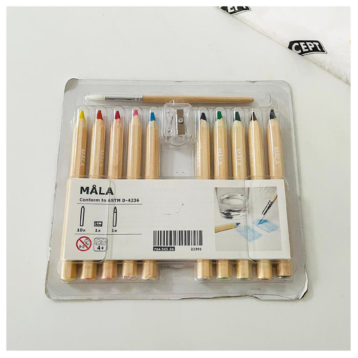 Colour Pencils With Brush