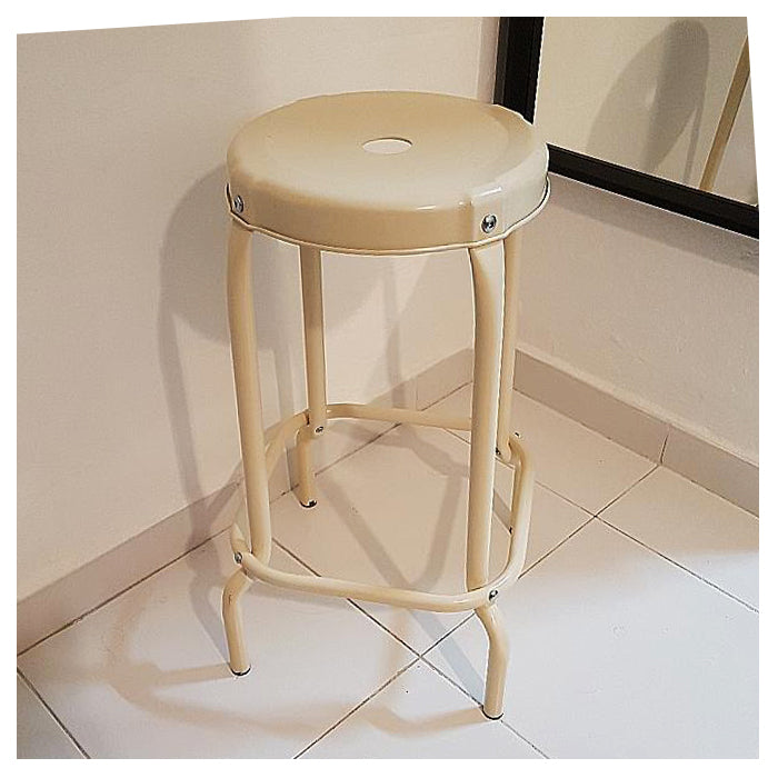 Steel Stool - Beige