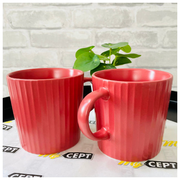 Tea/Coffee Mugs Maroon - Pack of 2