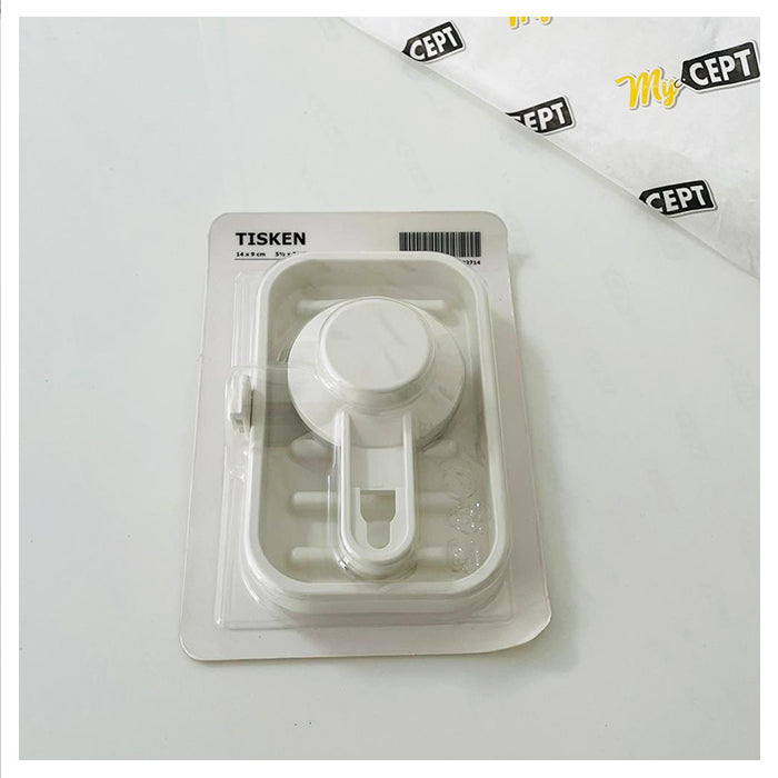 TISKEN Soap dish with suction cup, white - IKEA