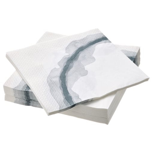 Napkin Grey/Blue Texture - Pack of 30