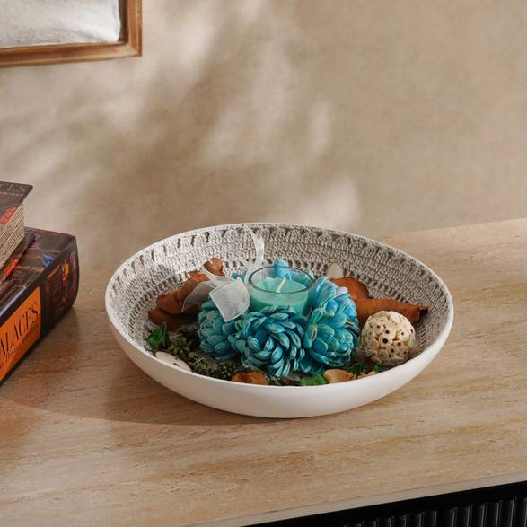 Scented Candle With Flowers