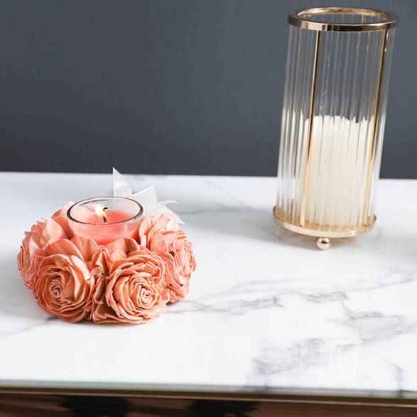 Scented Candle With Flowers