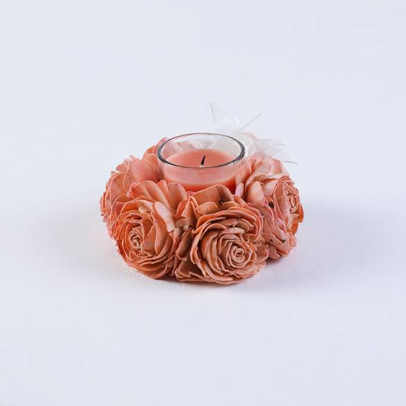 Scented Candle With Flowers
