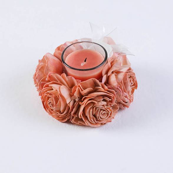 Scented Candle With Flowers