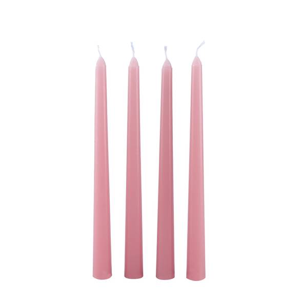 Taper Candle Set - Pink - Pk of 4