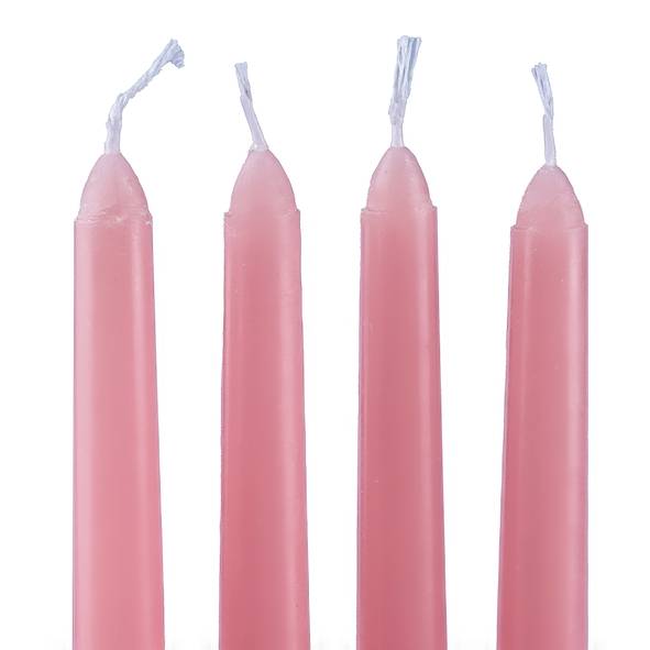 Taper Candle Set - Pink - Pk of 4