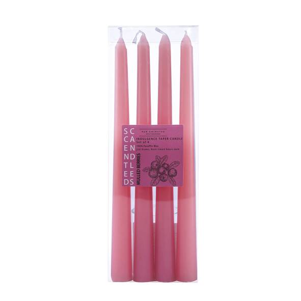 Taper Candle Set - Pink - Pk of 4