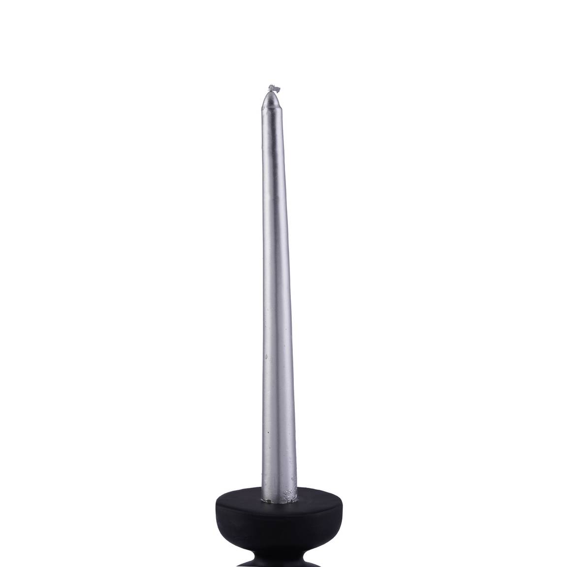 Taper Candle Set - Silver - Pk of 4