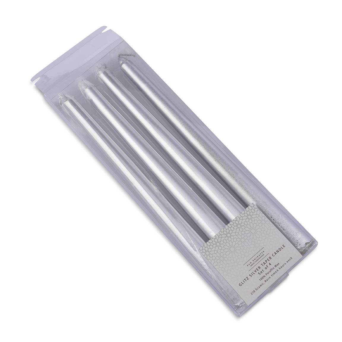 Taper Candle Set - Silver - Pk of 4