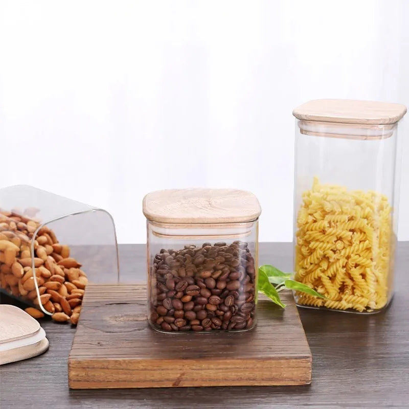 Glass Jar With Bamboo Lid - 1210ml