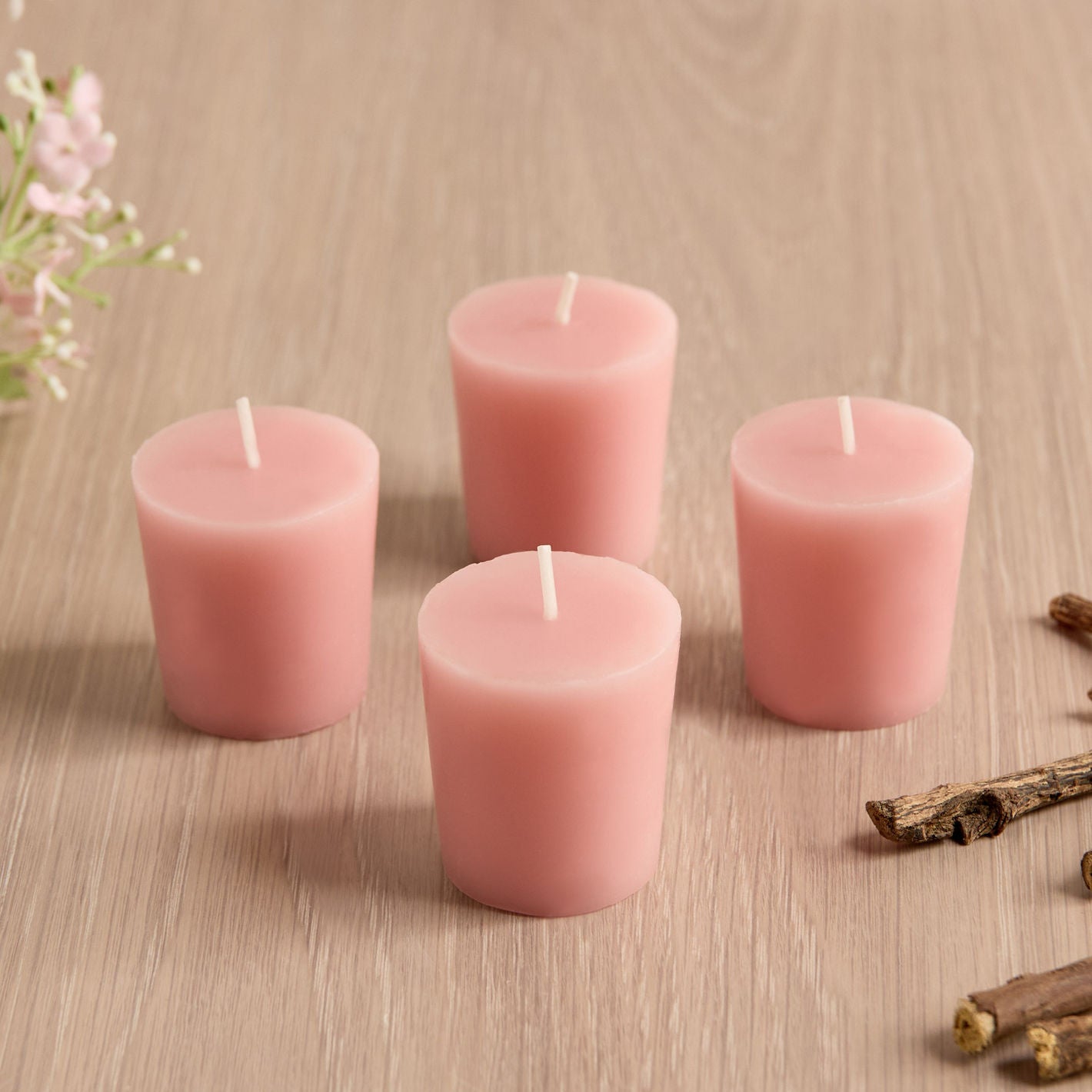 Scented Pillar Candle - Pack of 4