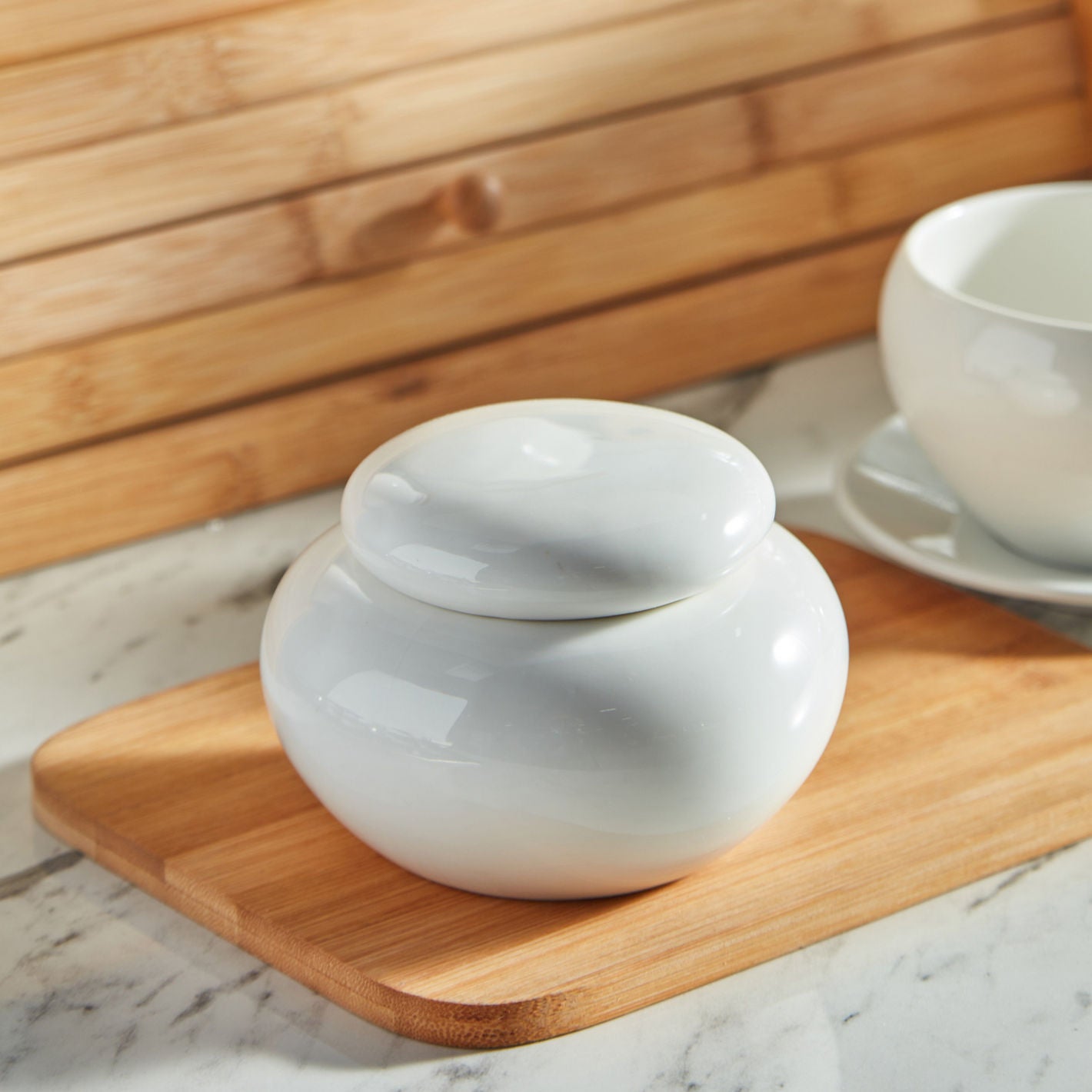 Porcelain Sugar Pot White