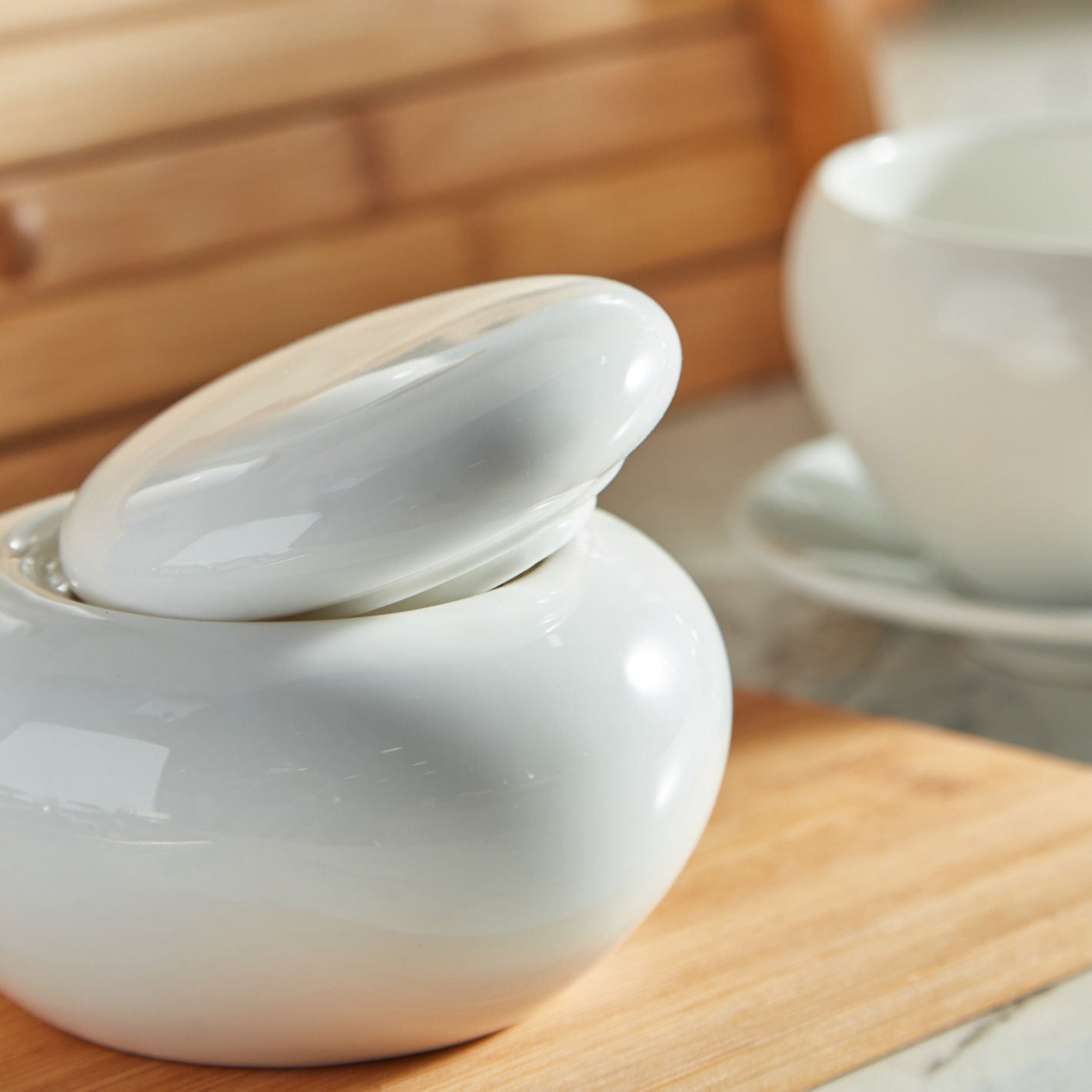 Porcelain Sugar Pot White