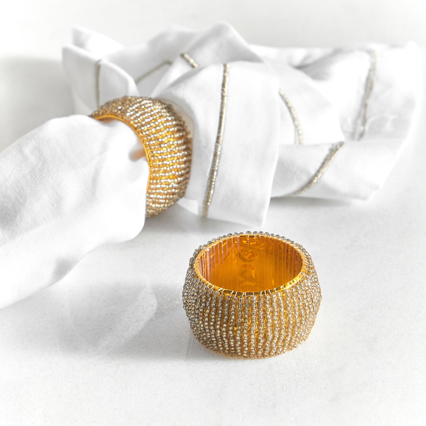 Napkin Rings - Pk of 2 - Glamour Gold