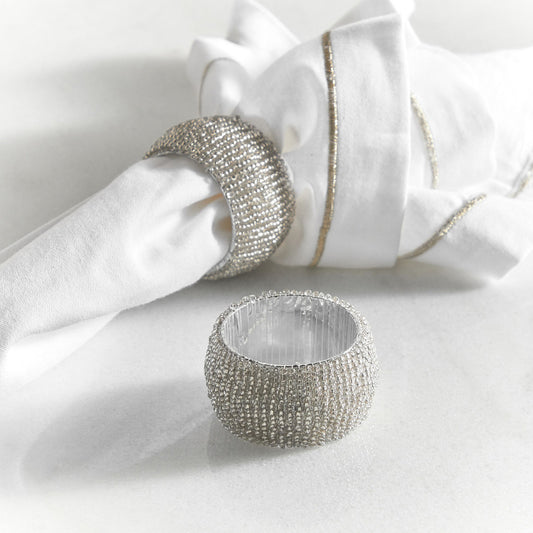 Napkin Rings - Pk of 2 - Glamour Silver