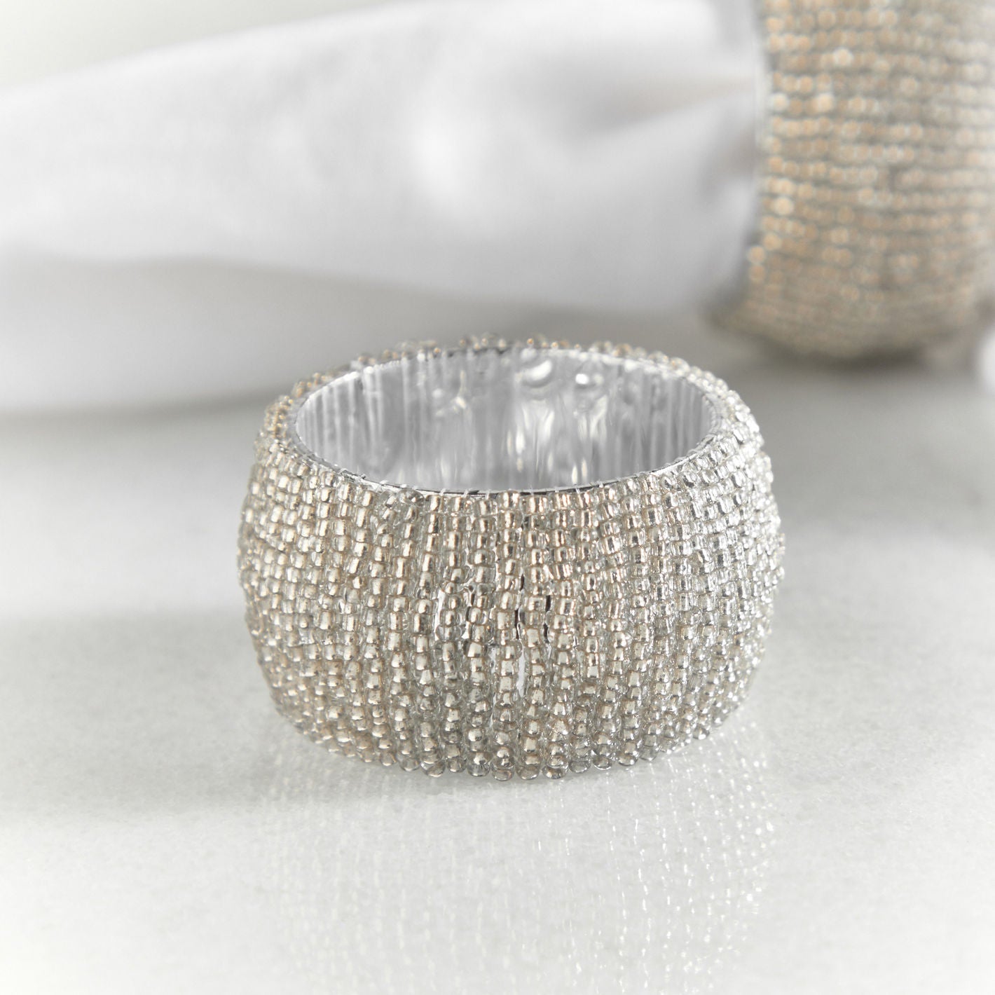 Napkin Rings - Pk of 2 - Glamour Silver