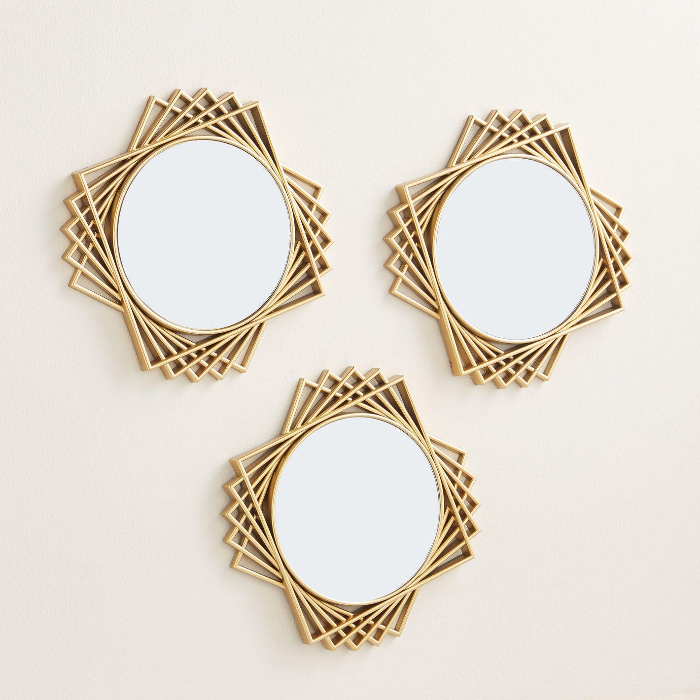 Mirrored Wall Decor Set of 3