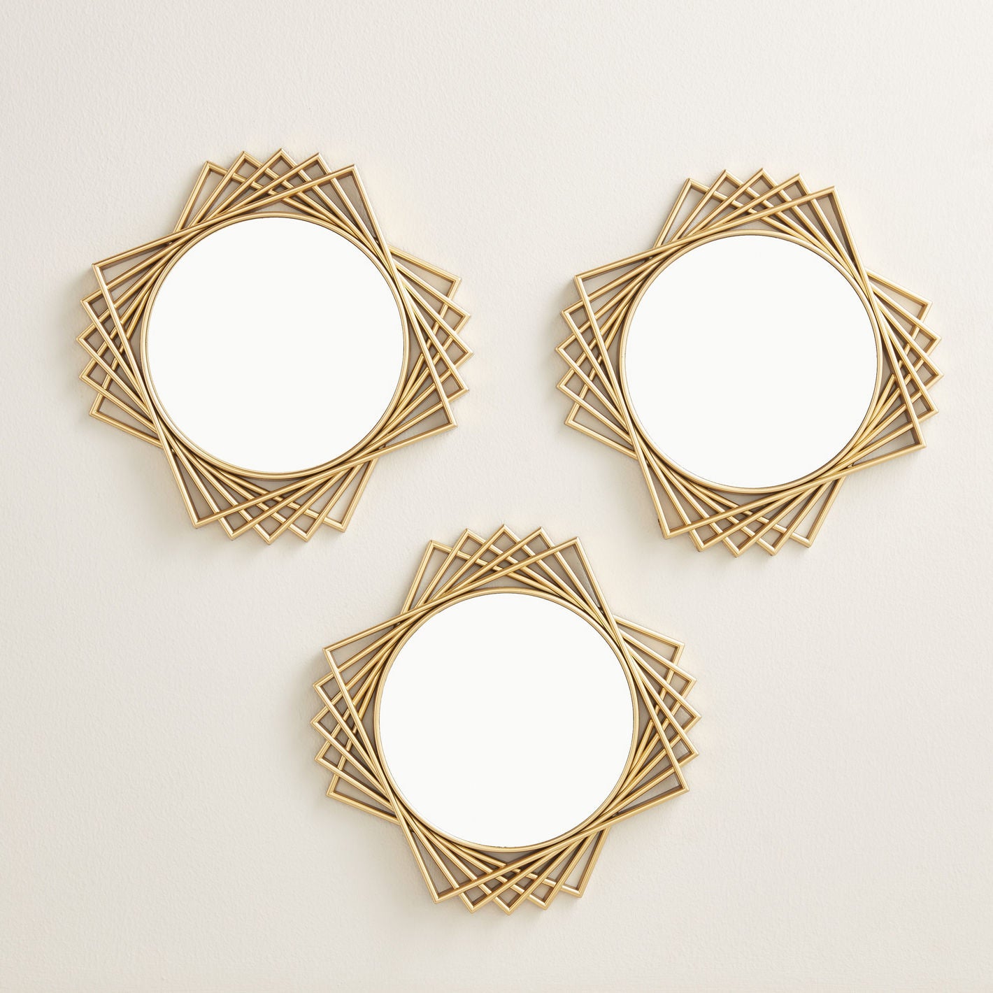 Mirrored Wall Decor Set of 3