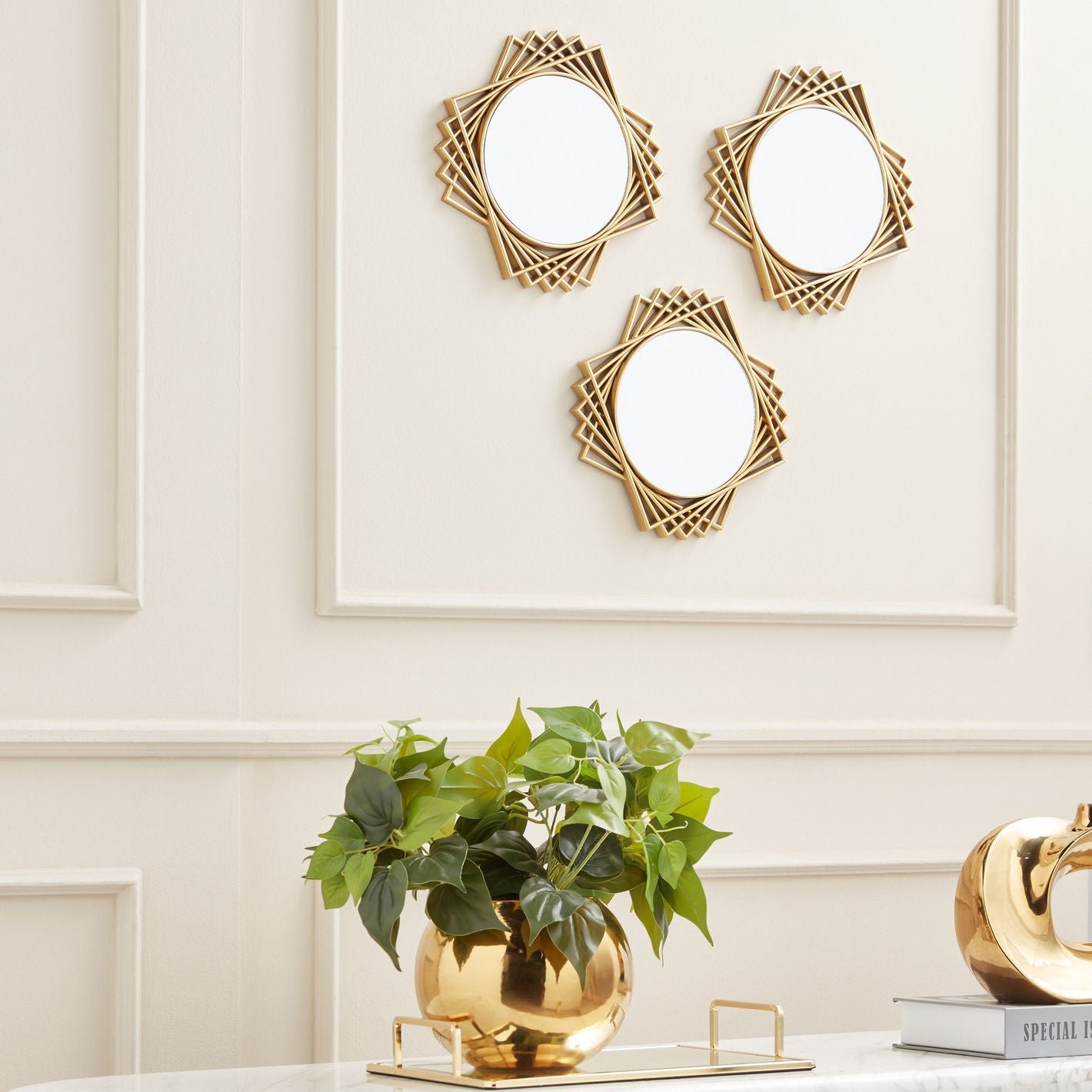Mirrored Wall Decor Set of 3