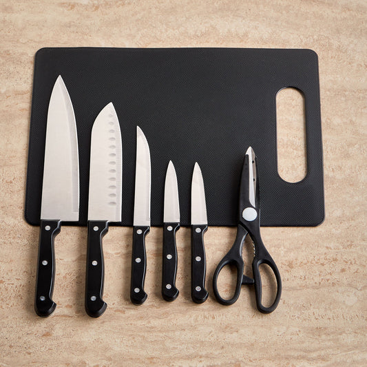 7-Pc Knife & Chopping Board Set