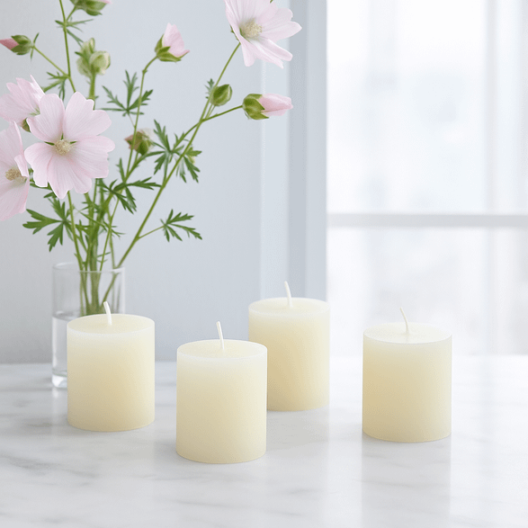 Scented Pillar Candle - Pack of 4