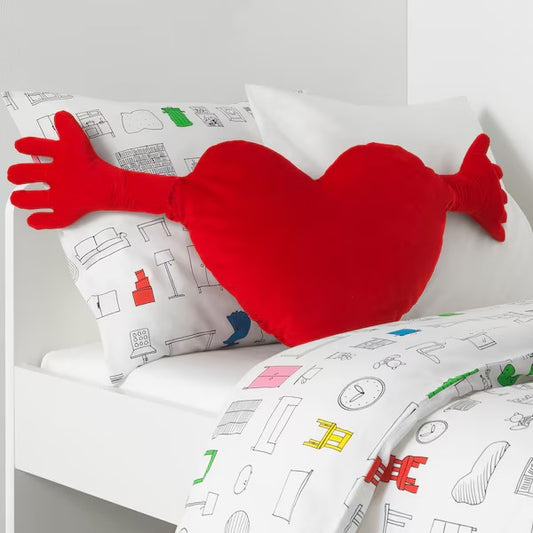 Hugging Heart Cushion Red