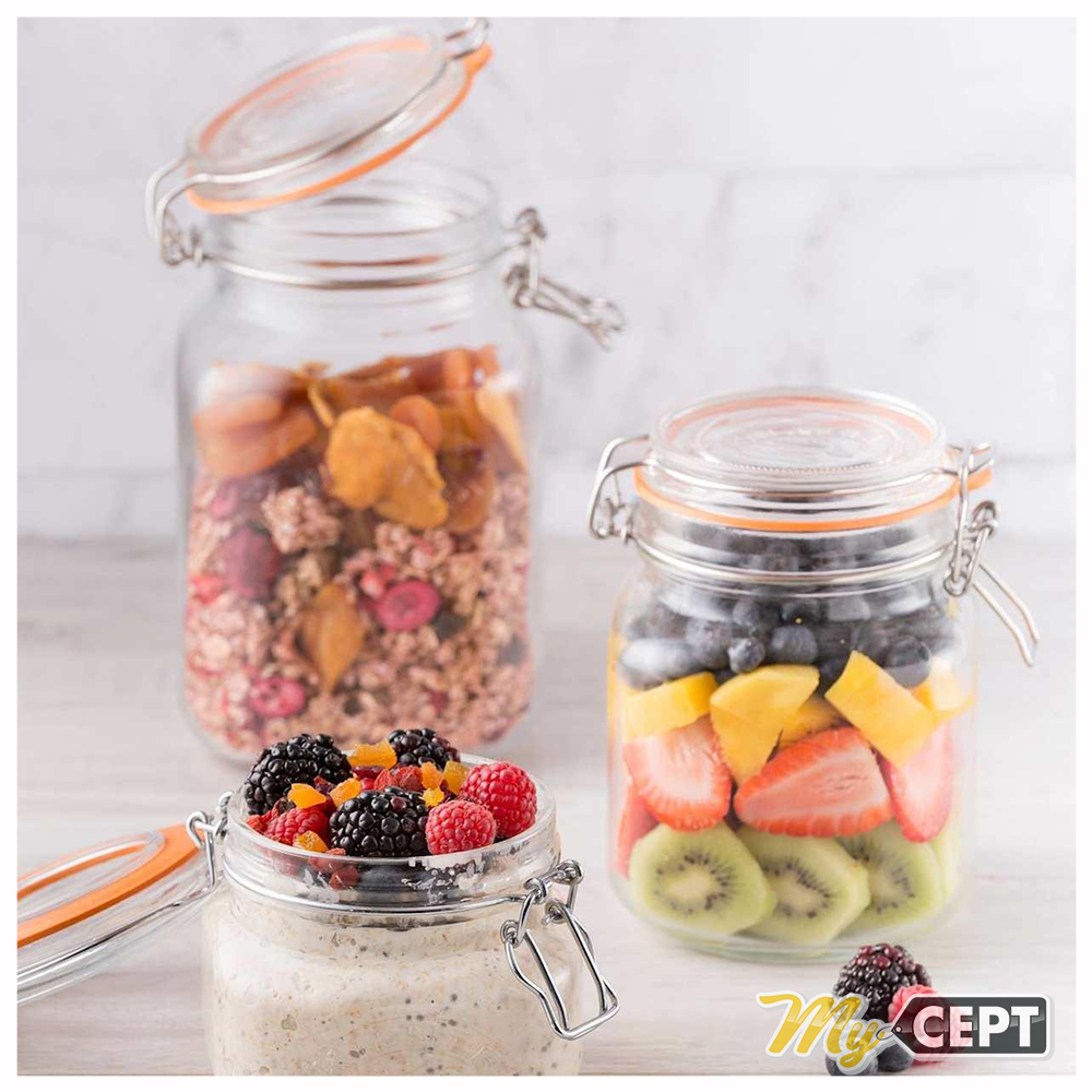 Airtight Glass Jar with Clip