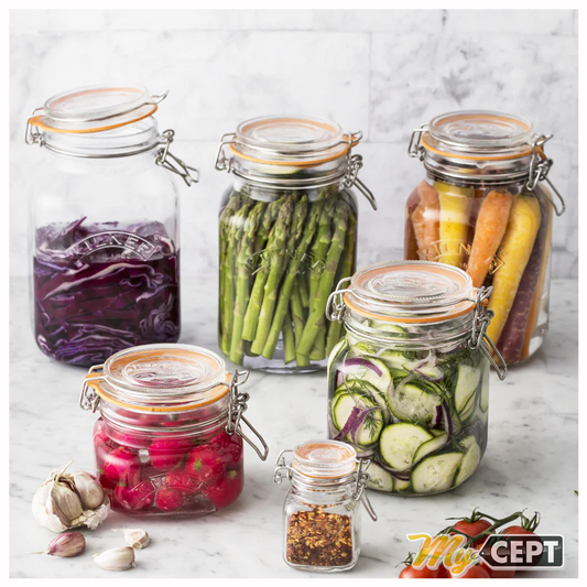 Airtight Glass Jar with Clip