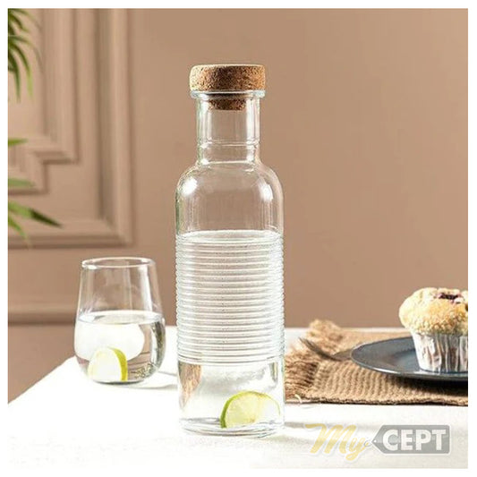 Glass Bottle with Cork Lid 1.07L