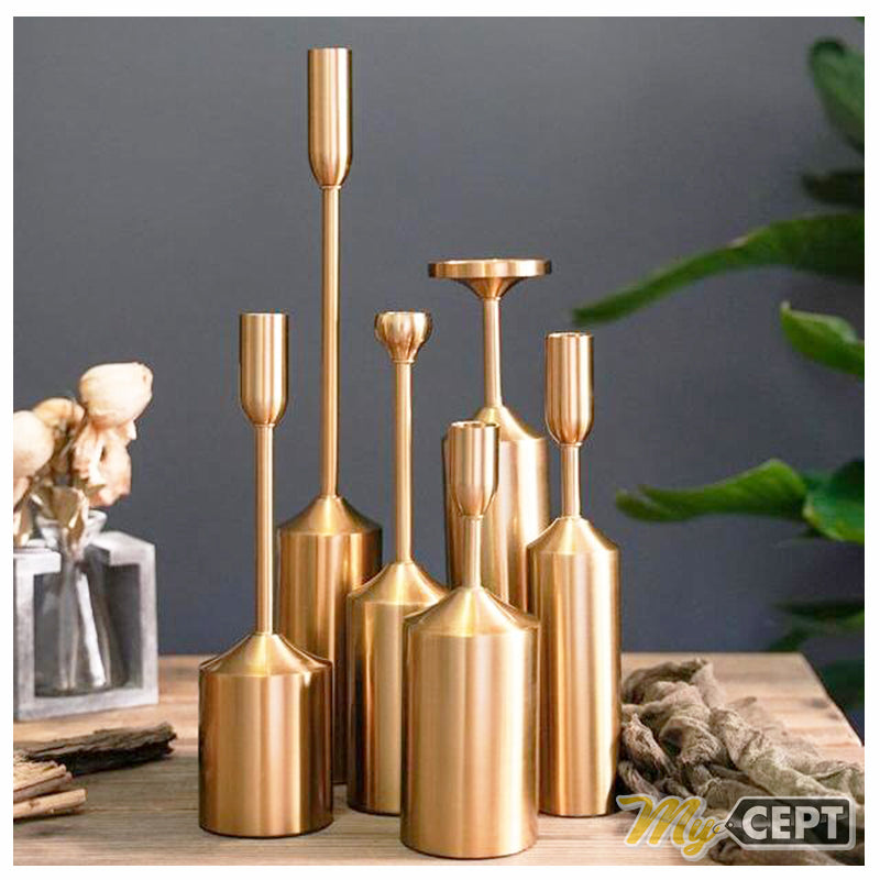 Candle Holder Brass Set of 6