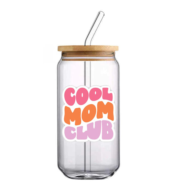 Cool Mom Club Glass with Straw 500ml