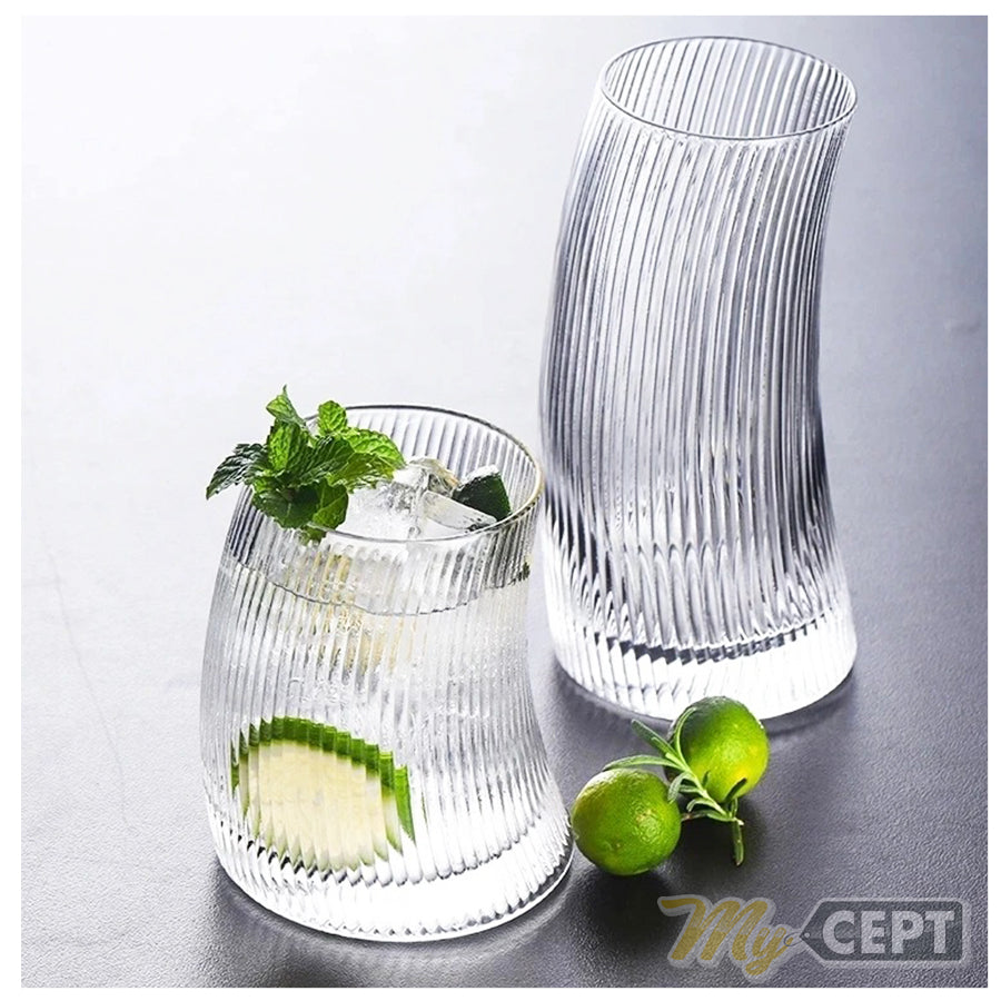 Curved Textured Glass 300ml