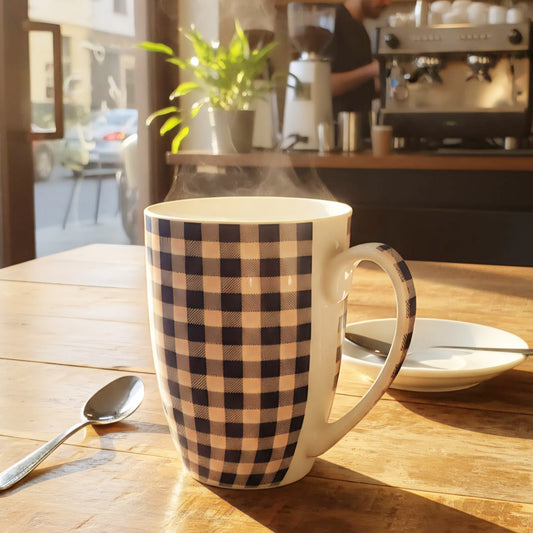 Tea/Coffee Mug Denim Check