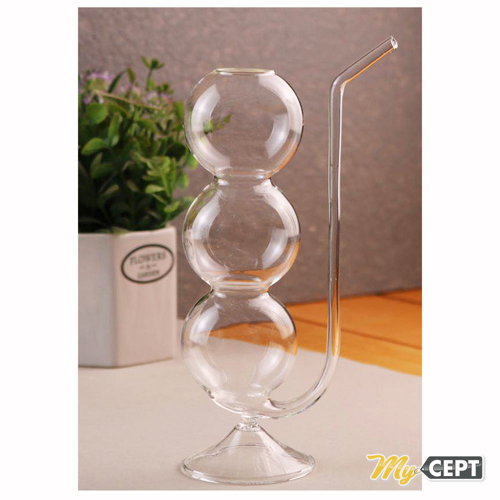 3-Tier Bubble Glass with Straw